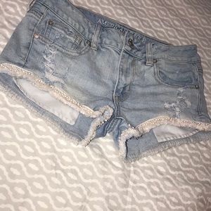 American Eagle lightwash denim shorts
